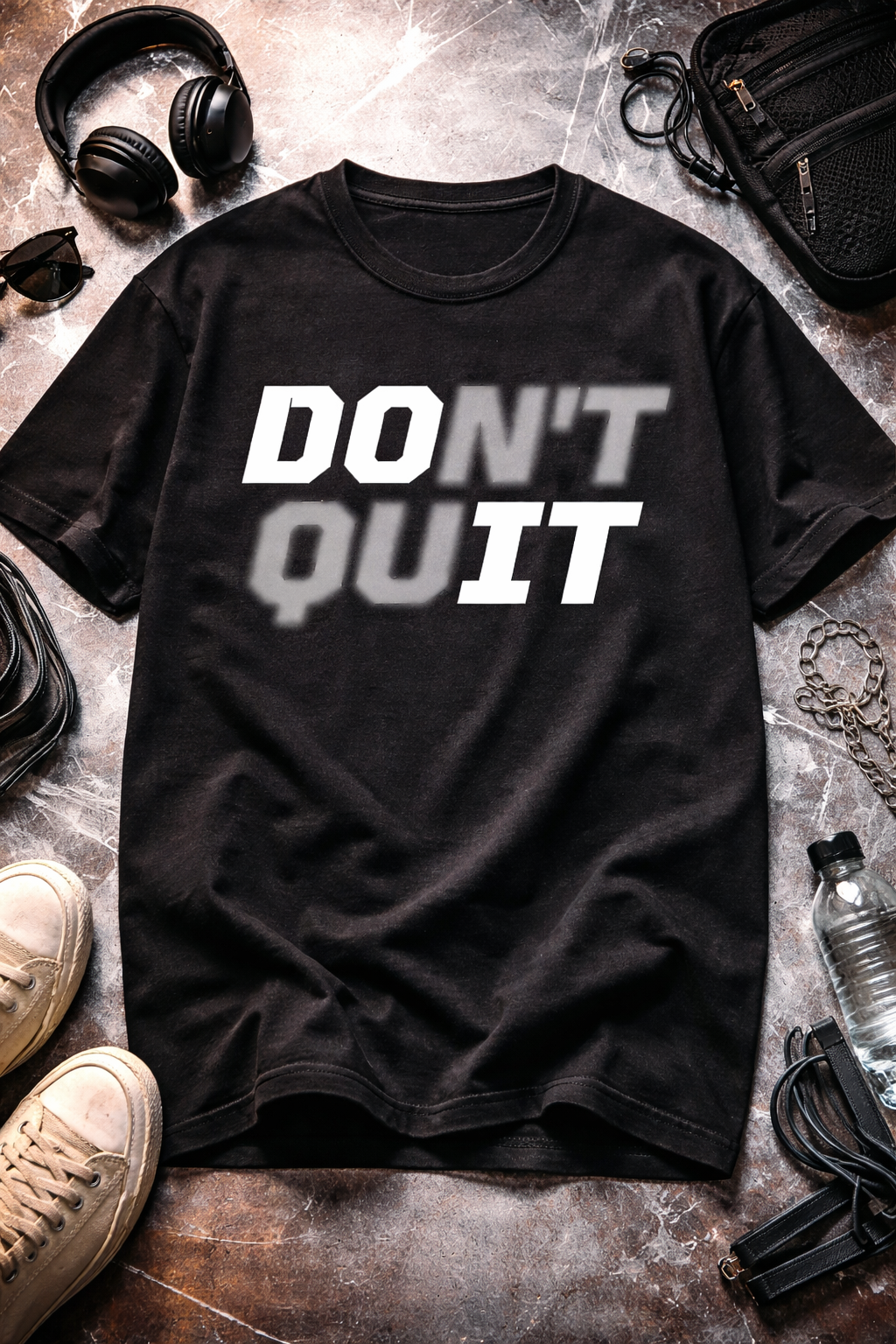 DON'T QUIT Graphic T-Shirt - Unisex Standard Crew Streetwear